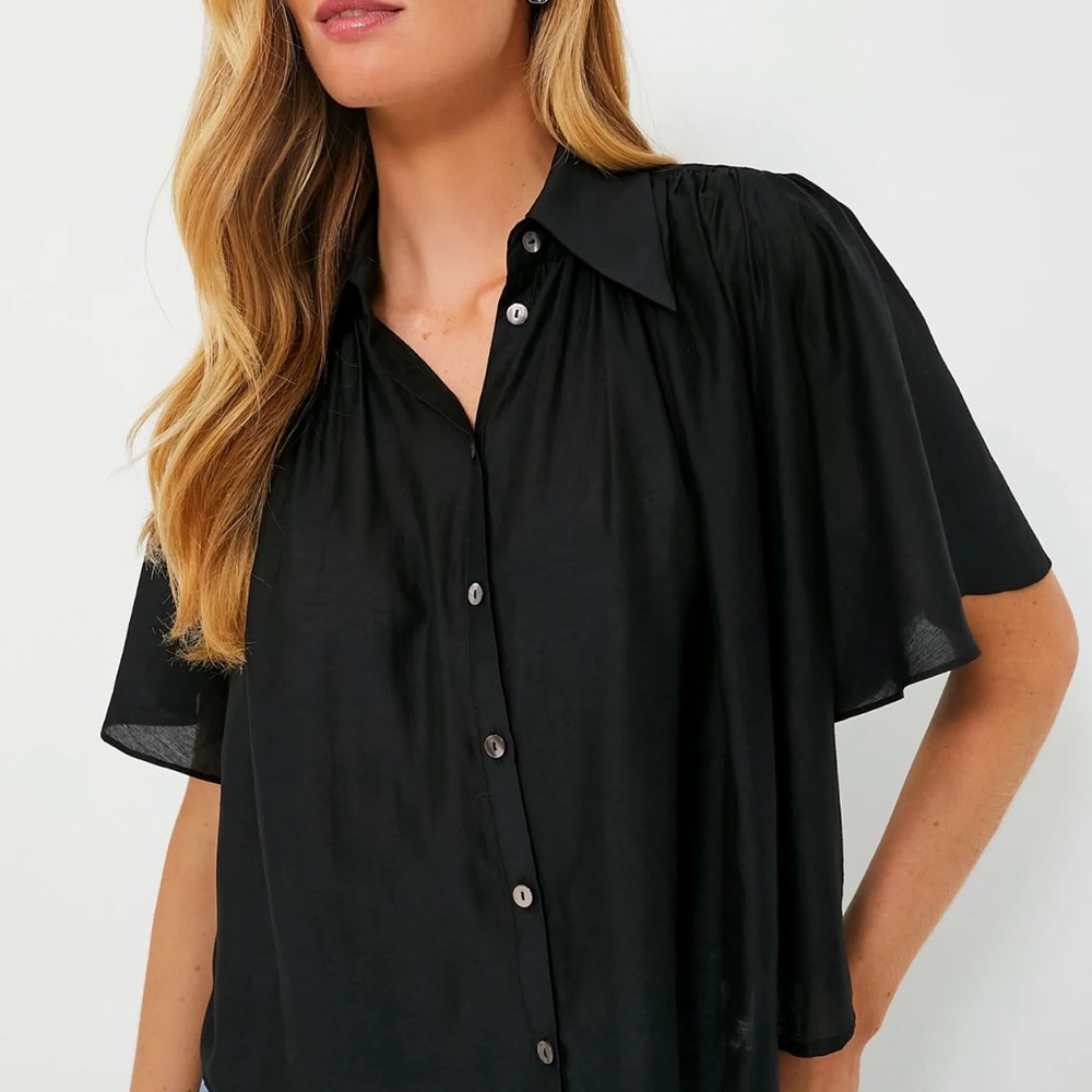 NWT Tuckernuck Pomander Place Black Clemens Blouse